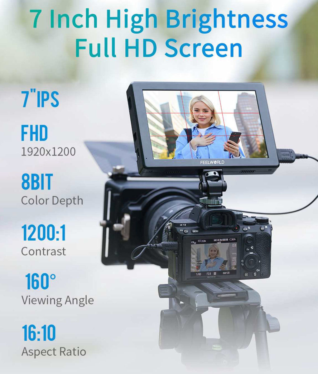 FEELWORLD T7 PRO 7インチ 2000NIT カメラフィールドビデオモニター