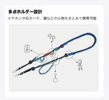 OPENMOON 多機能ショルダーストラップ PRO スマホ カメラ イヤホン Osmo Pocket対応 T型プレート付き ハンドストラップ兼用 長さ調節可能 パープル/グリーン/ブルー