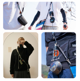 OPENMOON 多機能ショルダーストラップ PRO スマホ カメラ イヤホン Osmo Pocket対応 T型プレート付き ハンドストラップ兼用 長さ調節可能 パープル/グリーン/ブルー