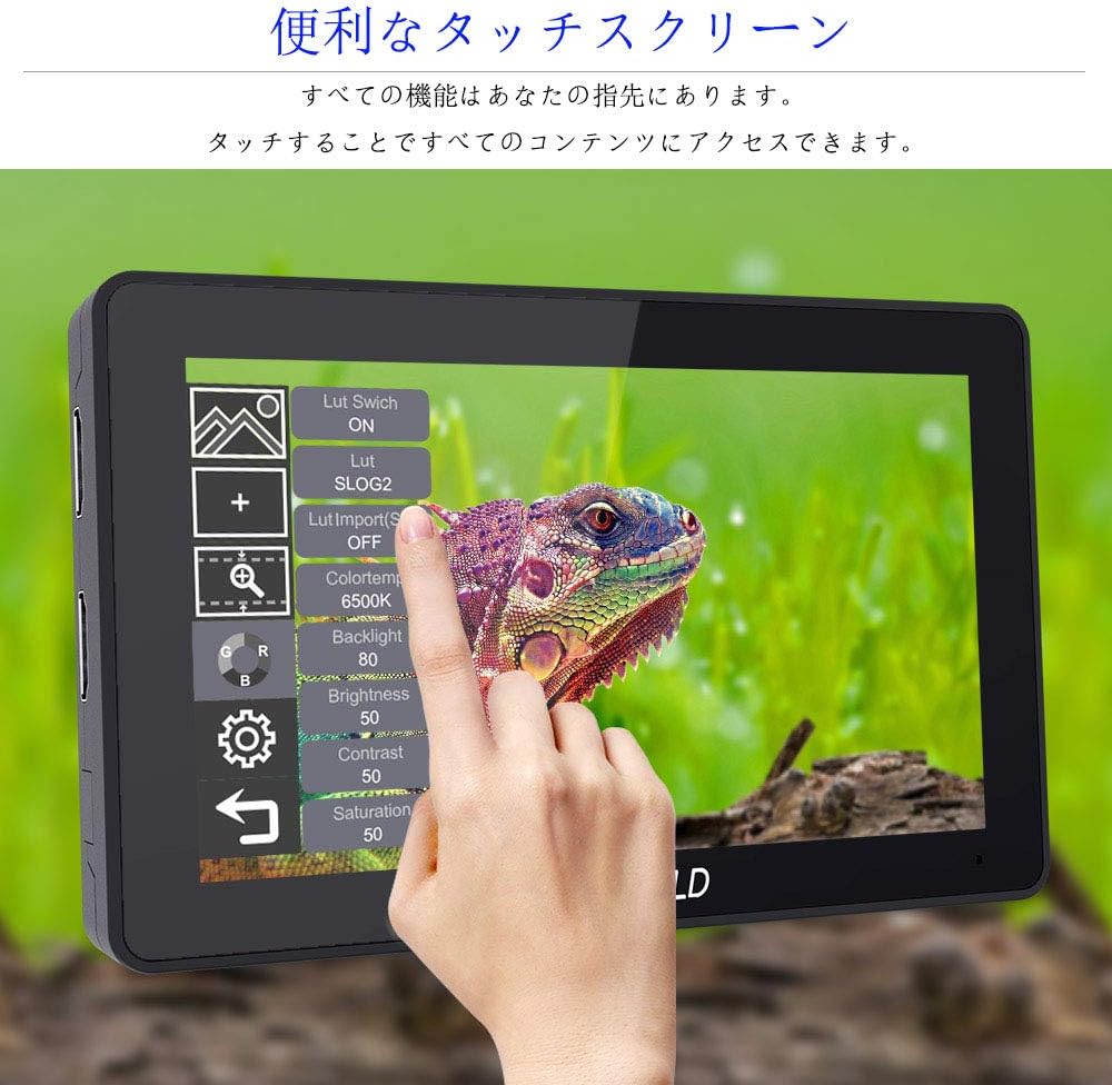 FEELWORLD F6 Plus V2 ビデオカメラ モニター タッチスクリーン 6