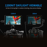 FEELWORLD P6XL 6インチ 1200nit 内蔵バッテリー アルミニウム DSLR カメラフィールドモニター 4K HDMI 【日本語設定可能】