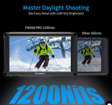 FEELWORLD FW568 PRO 6 インチ1200nit高輝度1920X1080デジタル一眼レフ カメラフィールド モニター、3D LUTフォーカス ピーキング アシスト フル波形 4K HDMI 入出力ビデオ フィールド モニター【日本語設定可能】