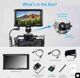 FEELWORLD FW568 PRO 6 インチ1200nit高輝度1920X1080デジタル一眼レフ カメラフィールド モニター、3D LUTフォーカス ピーキング アシスト フル波形 4K HDMI 入出力ビデオ フィールド モニター【日本語設定可能】