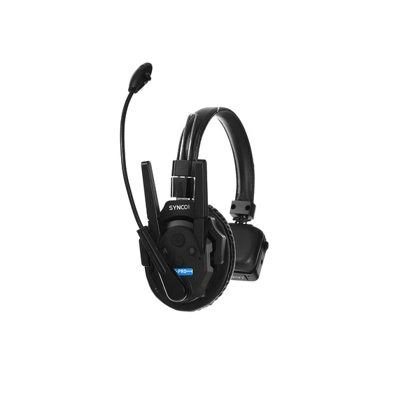 SYNCO Xtalk XPro 双方向インターコムヘッドセット通信システム、外部アンテナ2本、伝送範囲500m