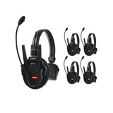 SYNCO Xtalk XPro 双方向インターコムヘッドセット通信システム、外部アンテナ2本、伝送範囲500m